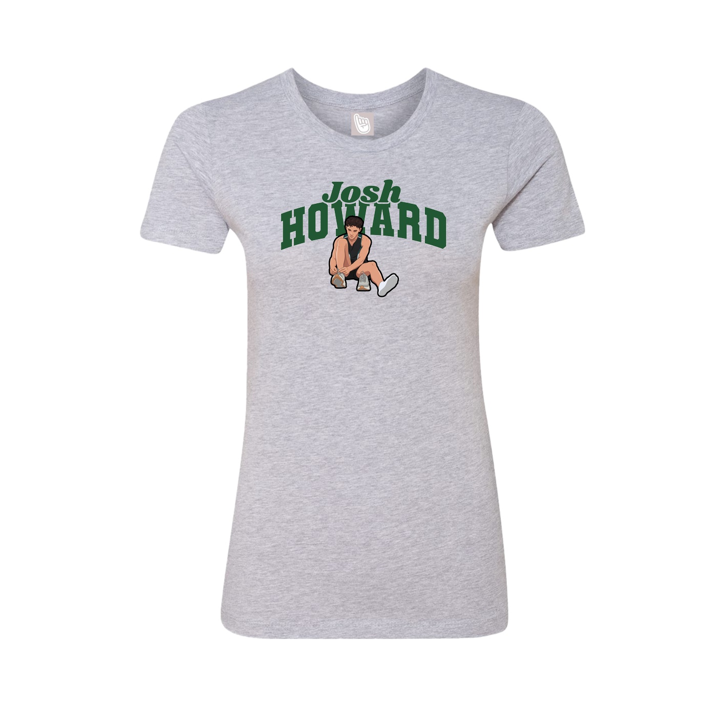 Fitted Women's Tee — Signature Arch in Grey