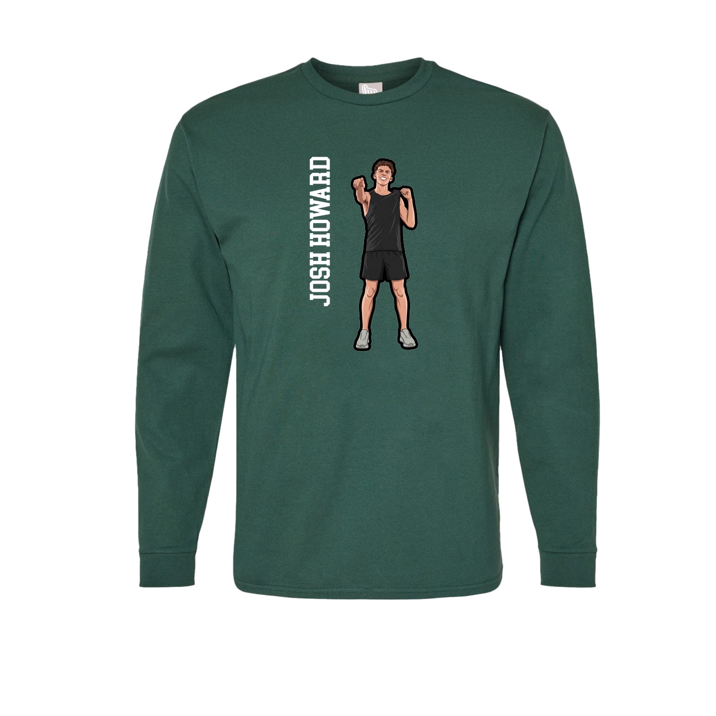 Long Sleeve Tee — Name Vertical in Green
