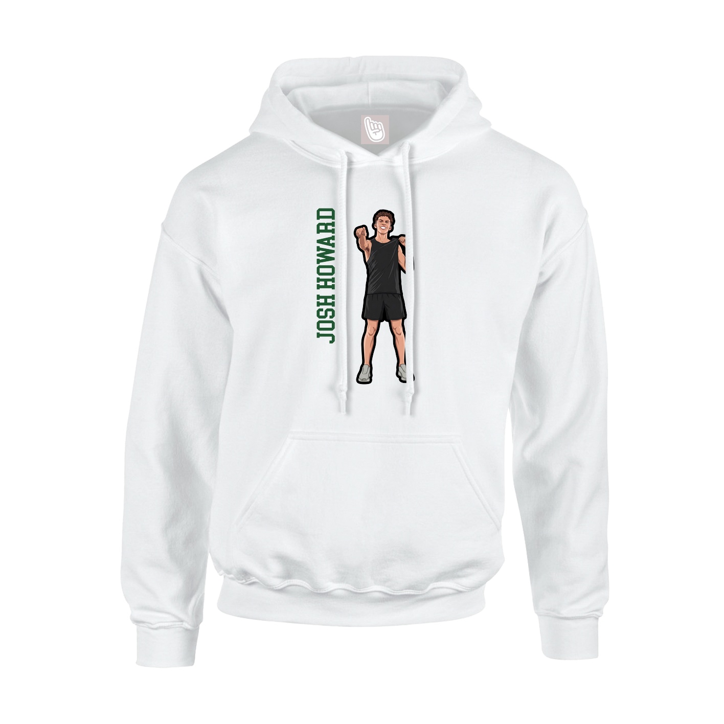 Hoodie — Name Vertical in White