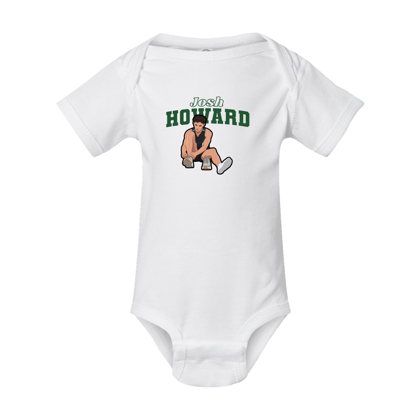 Baby Onesie — Name Arch in White