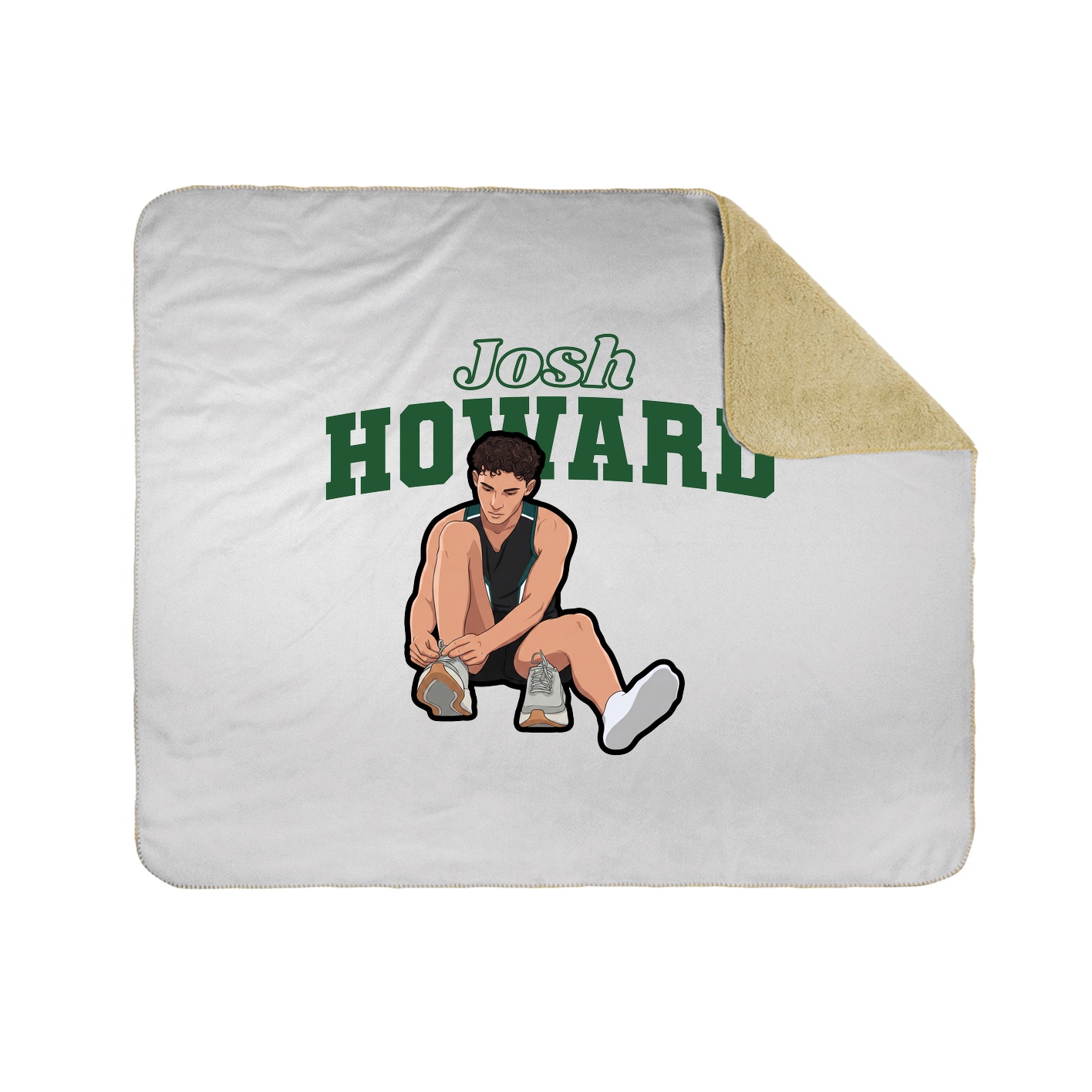 Throw Blanket — Name Arch in White