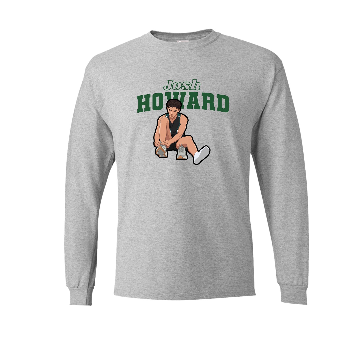 Long Sleeve Tee — Name Arch in Grey