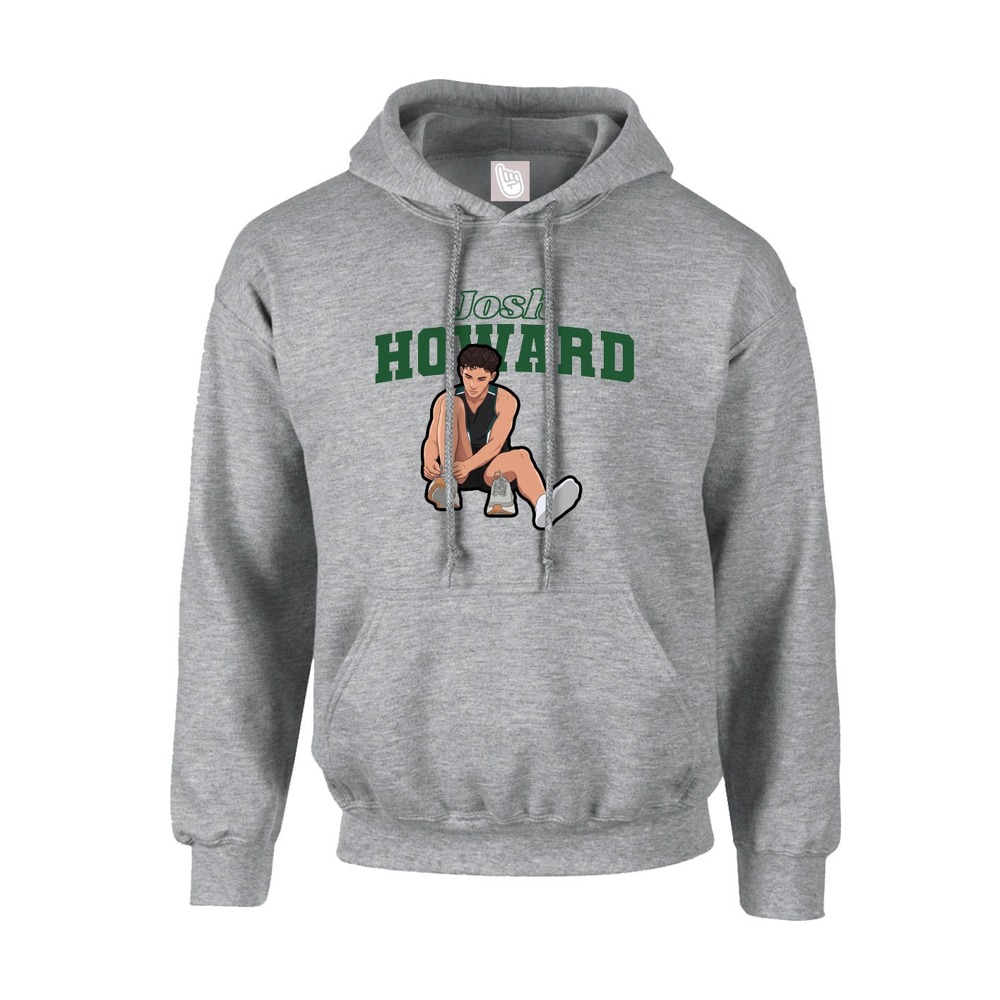 Youth Hoodie — Name Arch in Grey