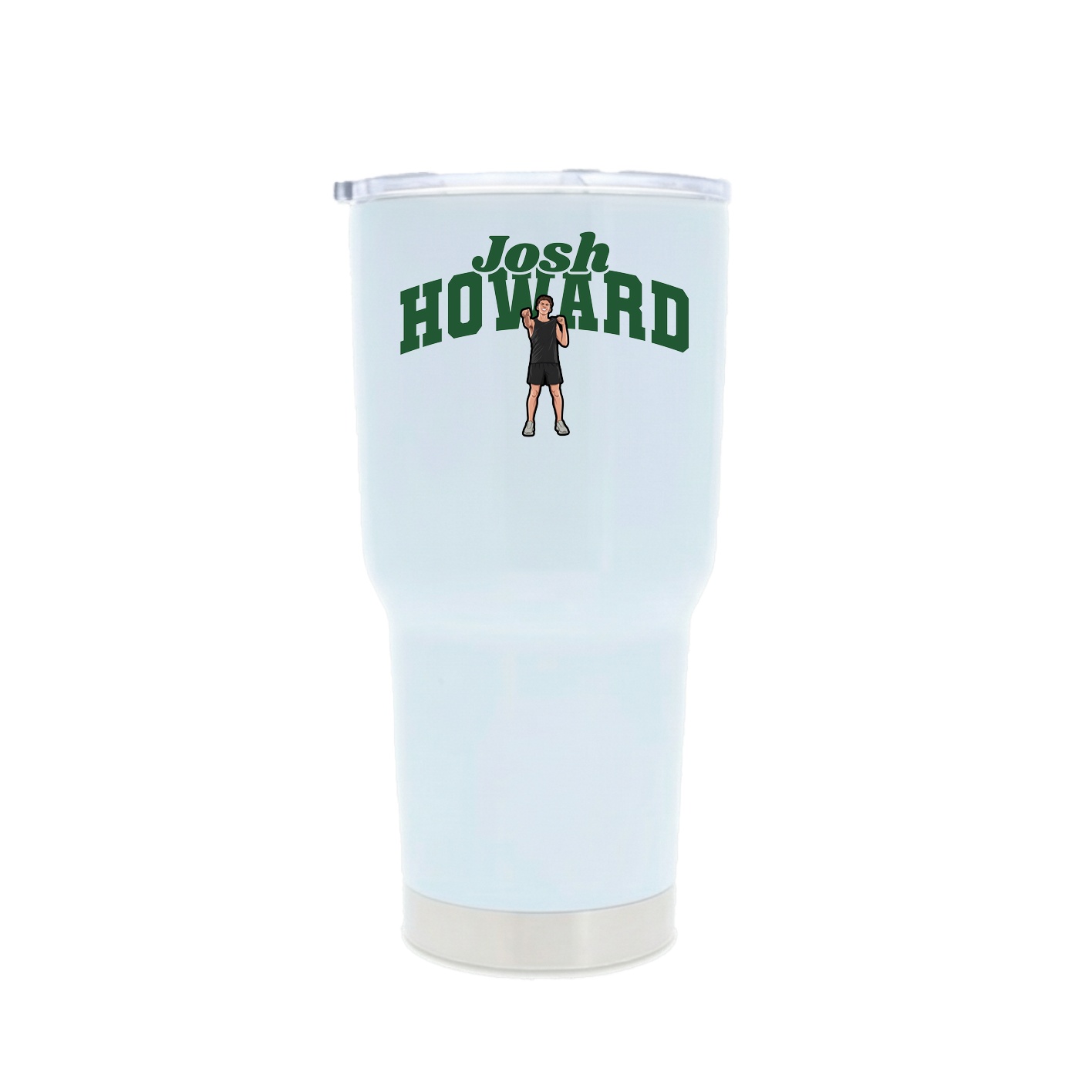 30oz Stainless Steel Tumbler — Signature Arch in White