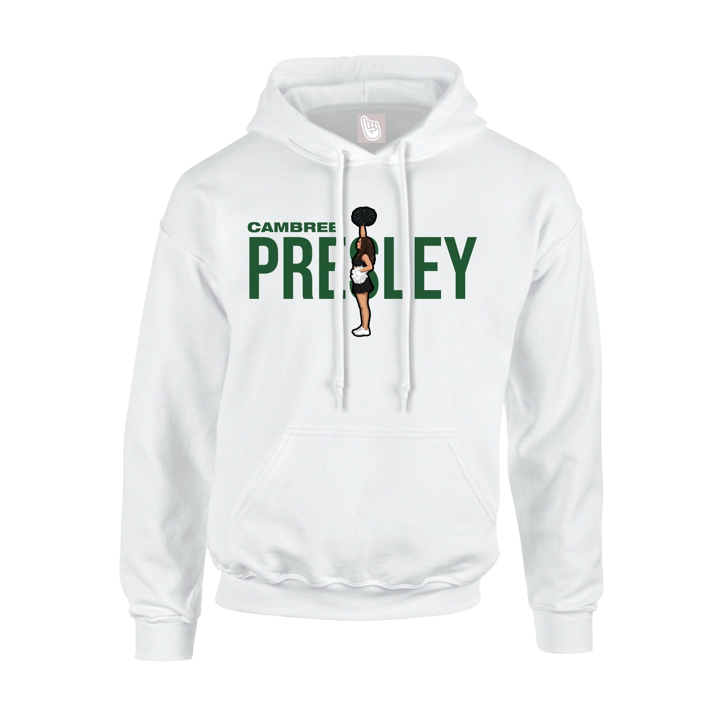 Youth Hoodie — Player Name in White