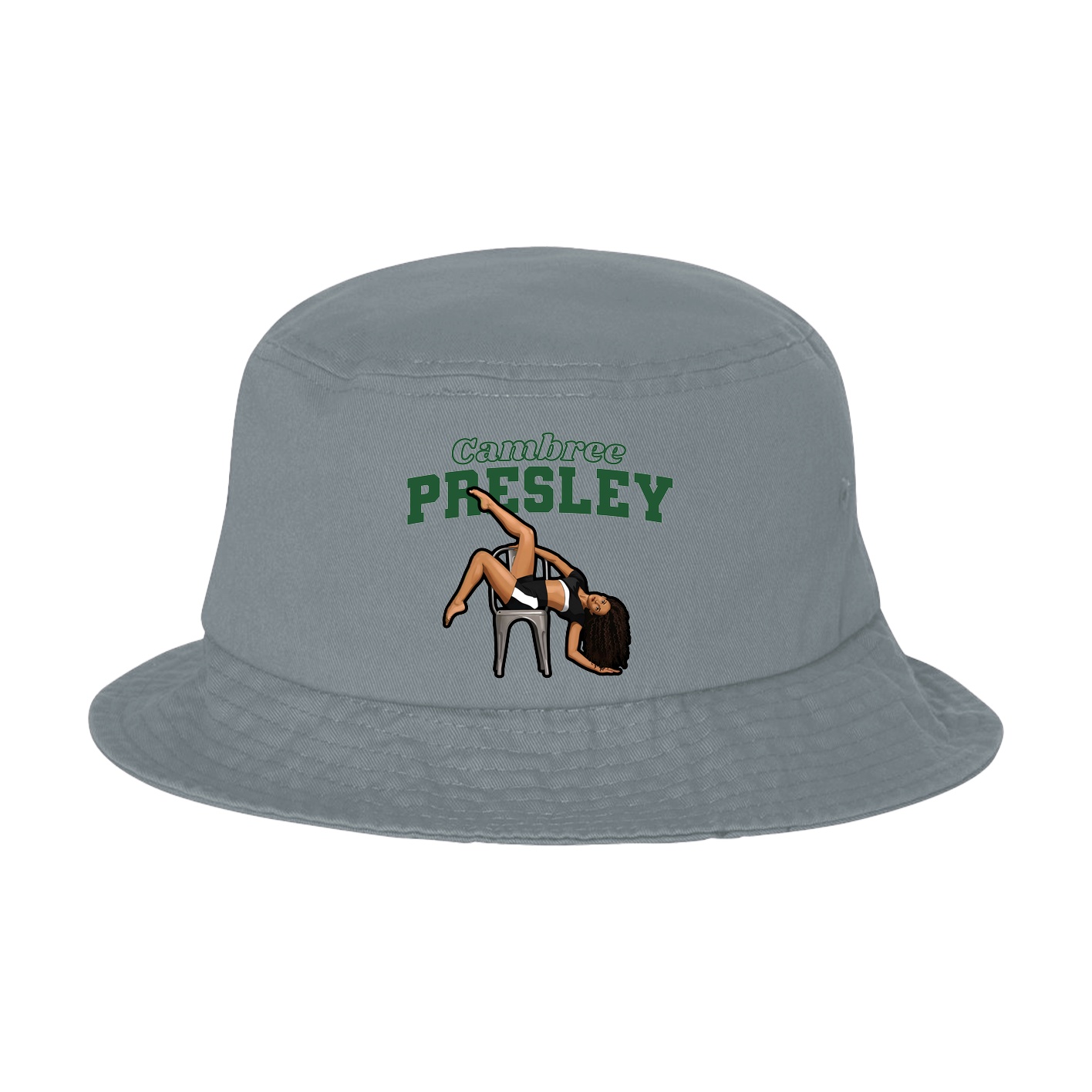 Bucket Cap — Name Arch in Grey