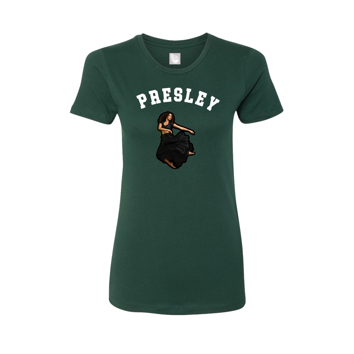 Fitted Women's Tee — Shirsey Arch in Green