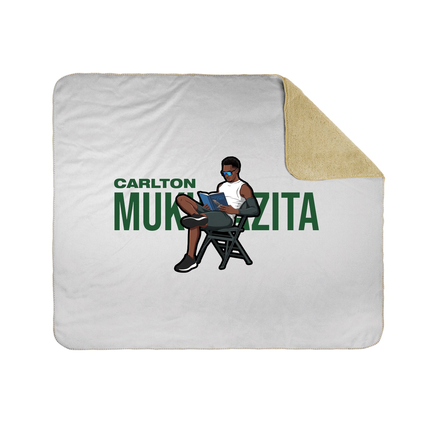 Throw Blanket — Player Name in White