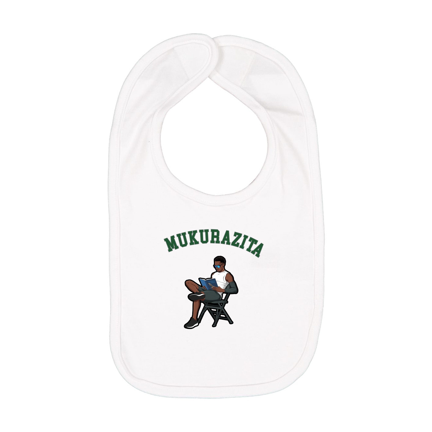 Infant Bib — Shirsey Arch in White