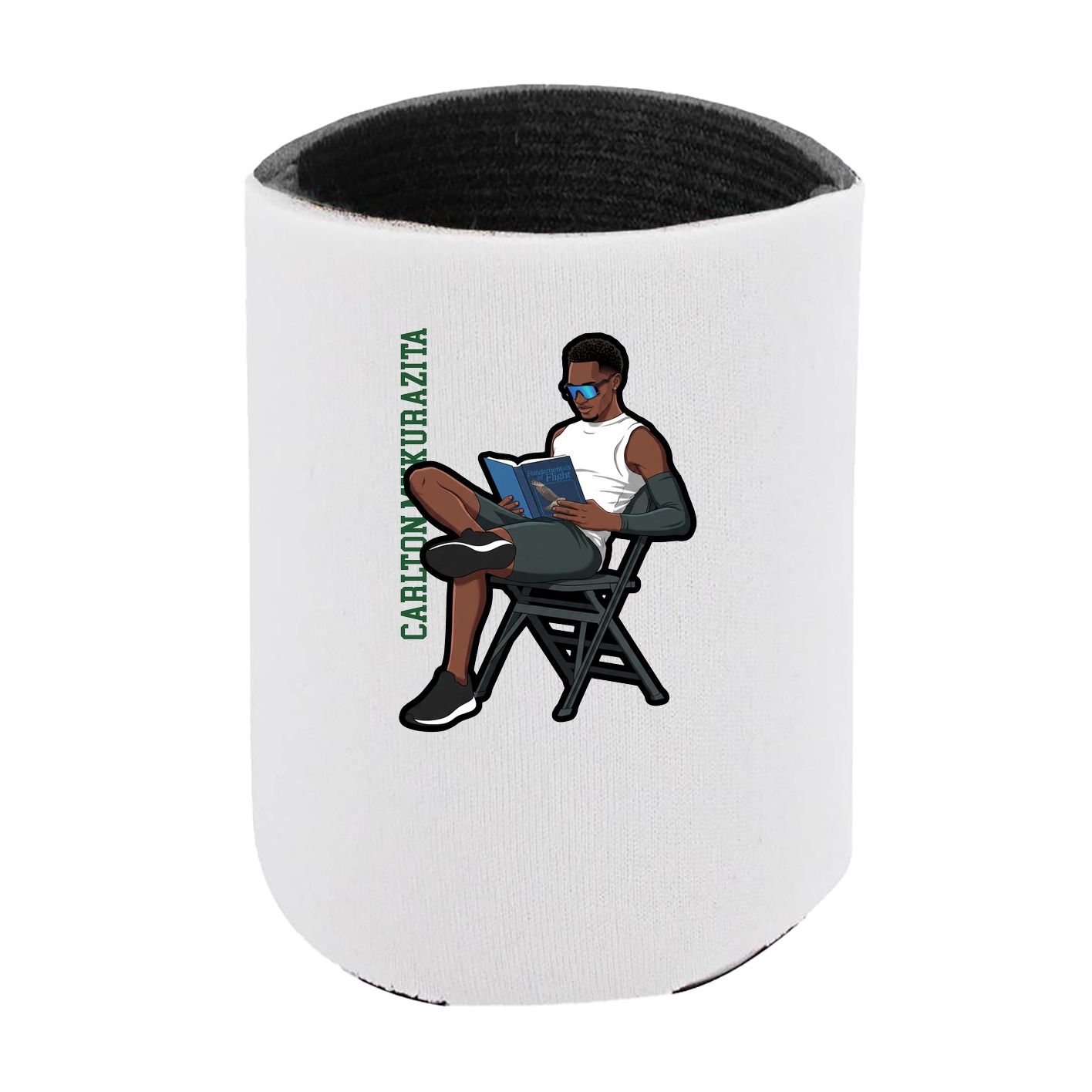 Can Holder — Name Vertical in White