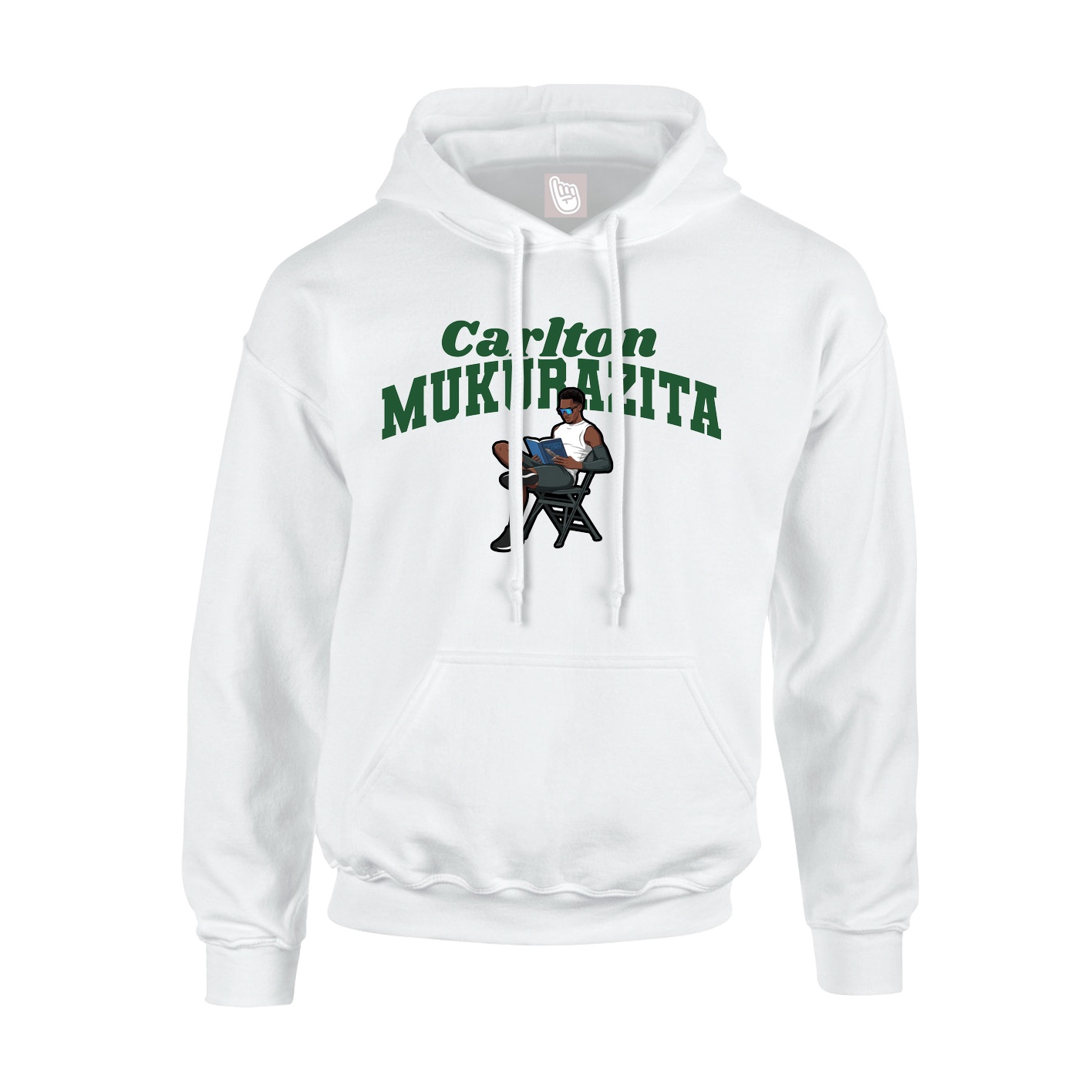 Hoodie — Signature Arch in White