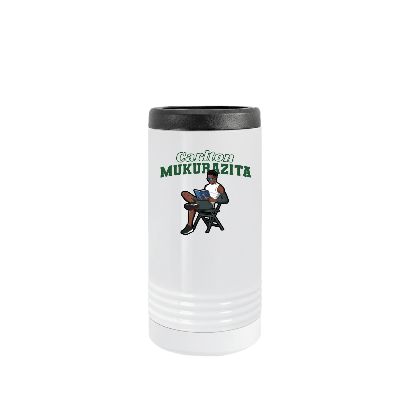 Slim Beverage Holder — Name Arch in White