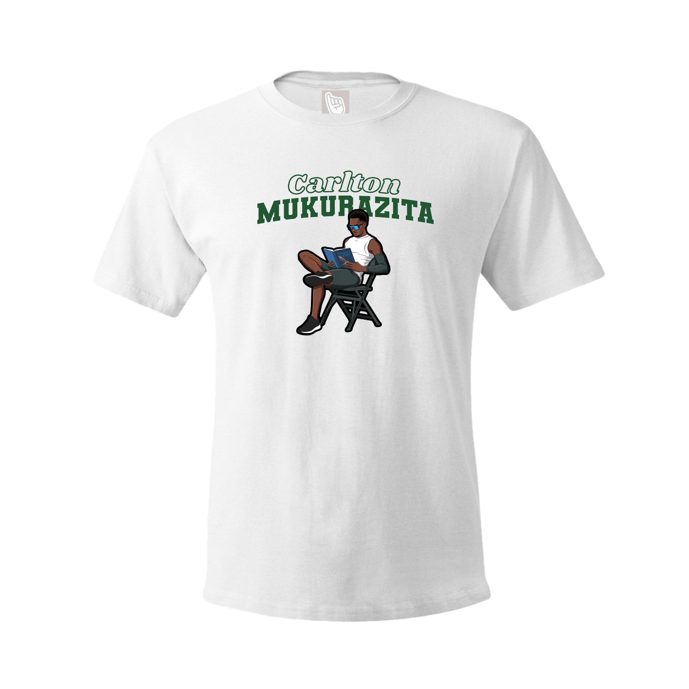 Youth Tee — Name Arch in White