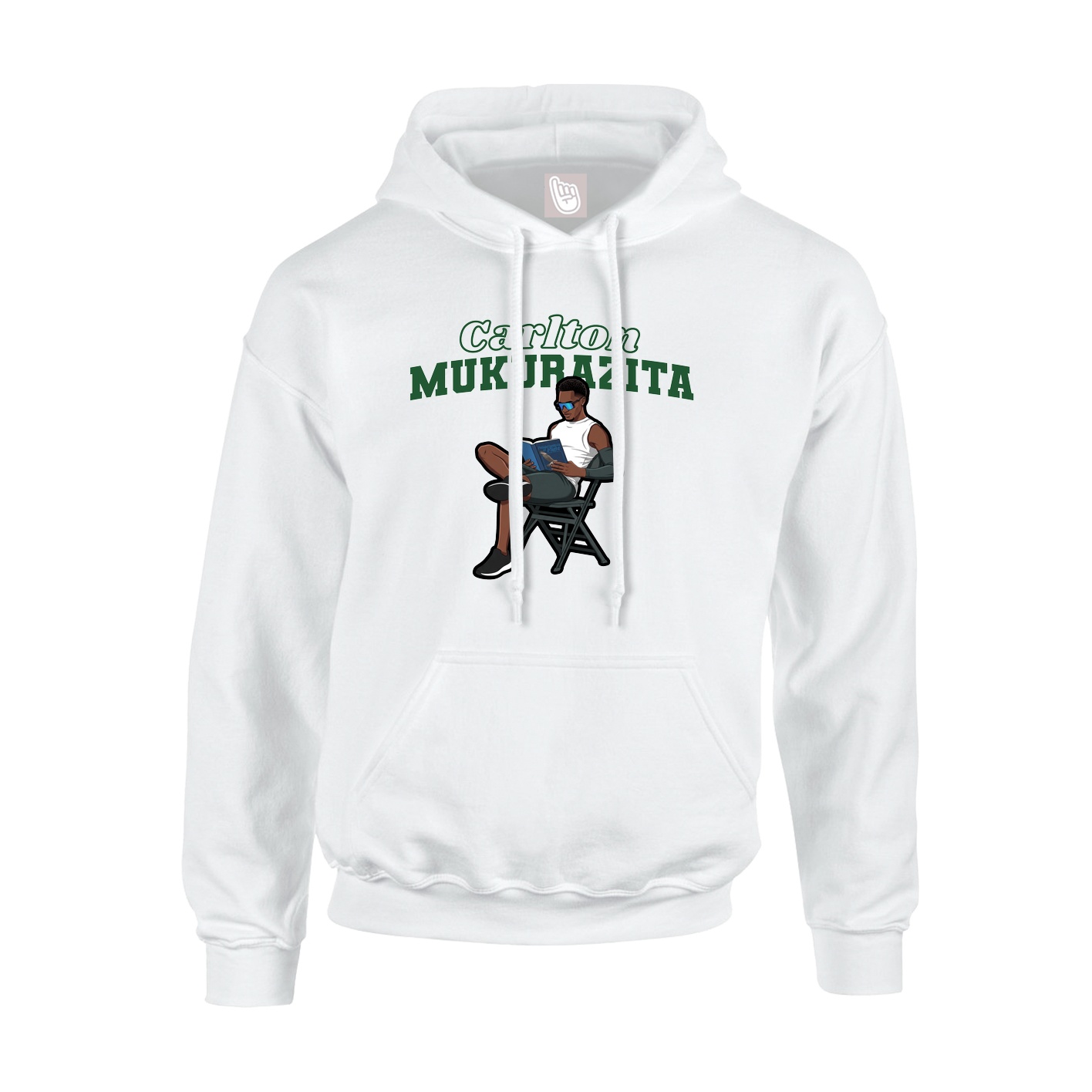 Hoodie — Name Arch in White
