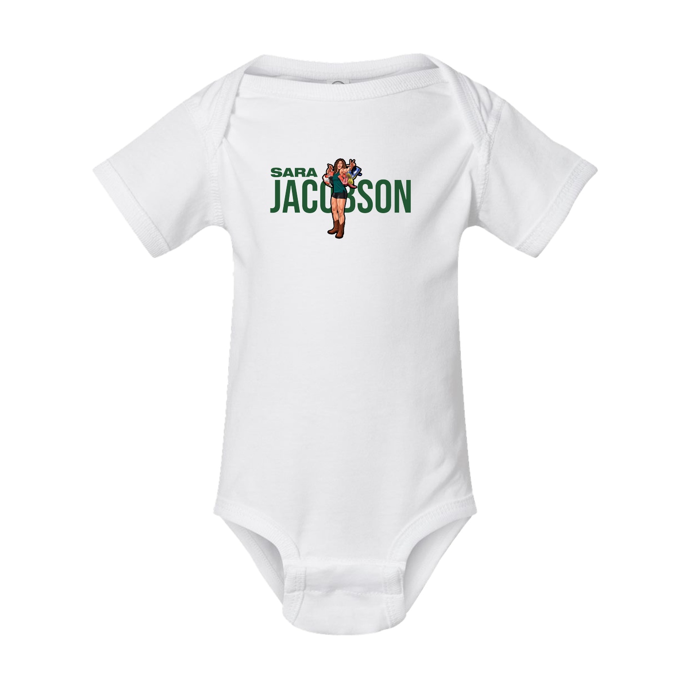 Baby Onesie — Player Name in White