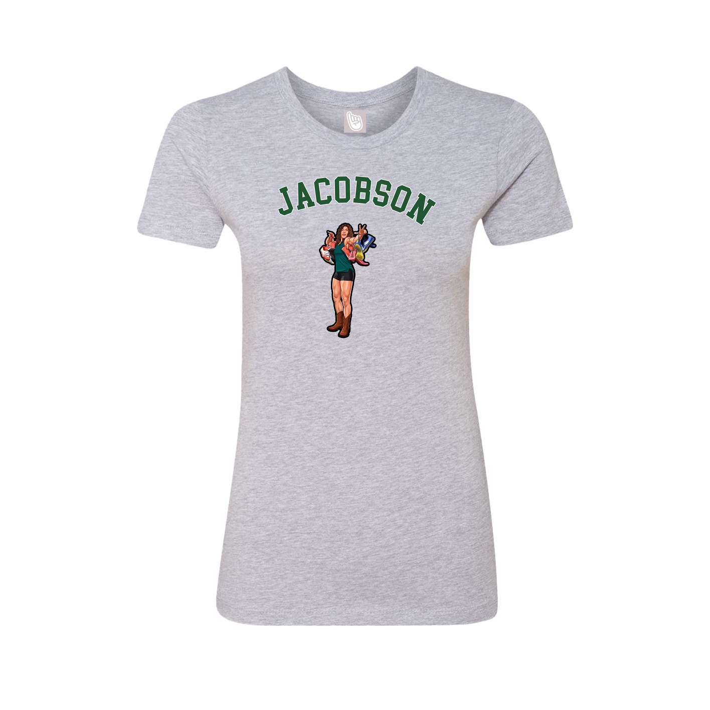 Fitted Women's Tee — Shirsey Arch in Grey