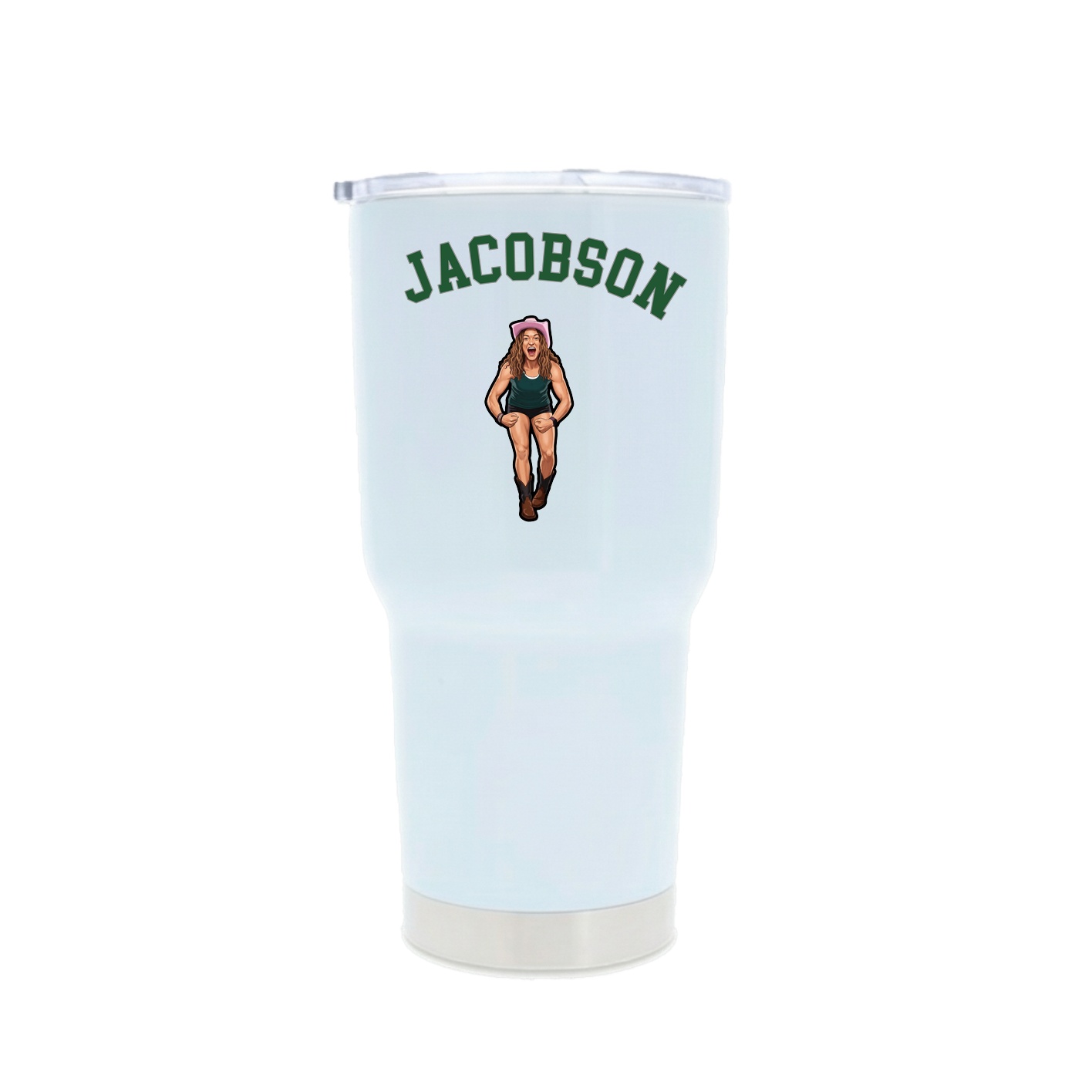30oz Stainless Steel Tumbler — Shirsey Arch in White