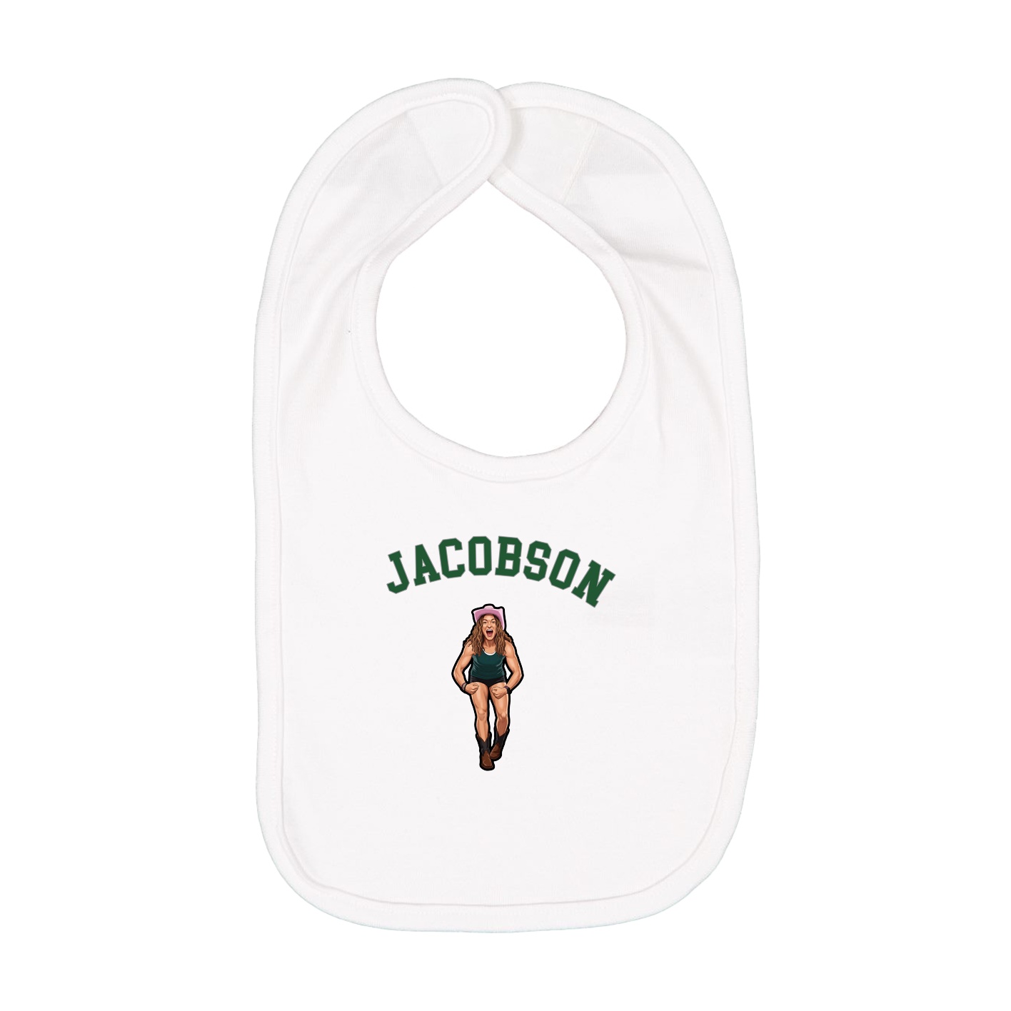 Infant Bib — Shirsey Arch in White