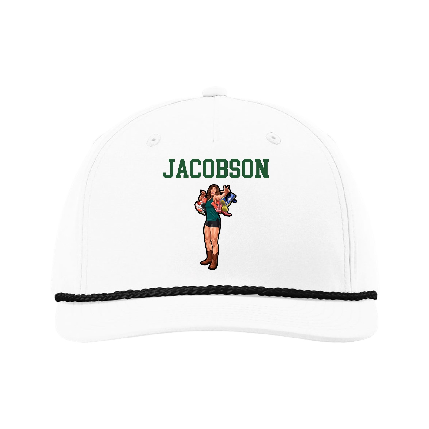 Five-Panel Classic Rope Cap — Shirsey in White