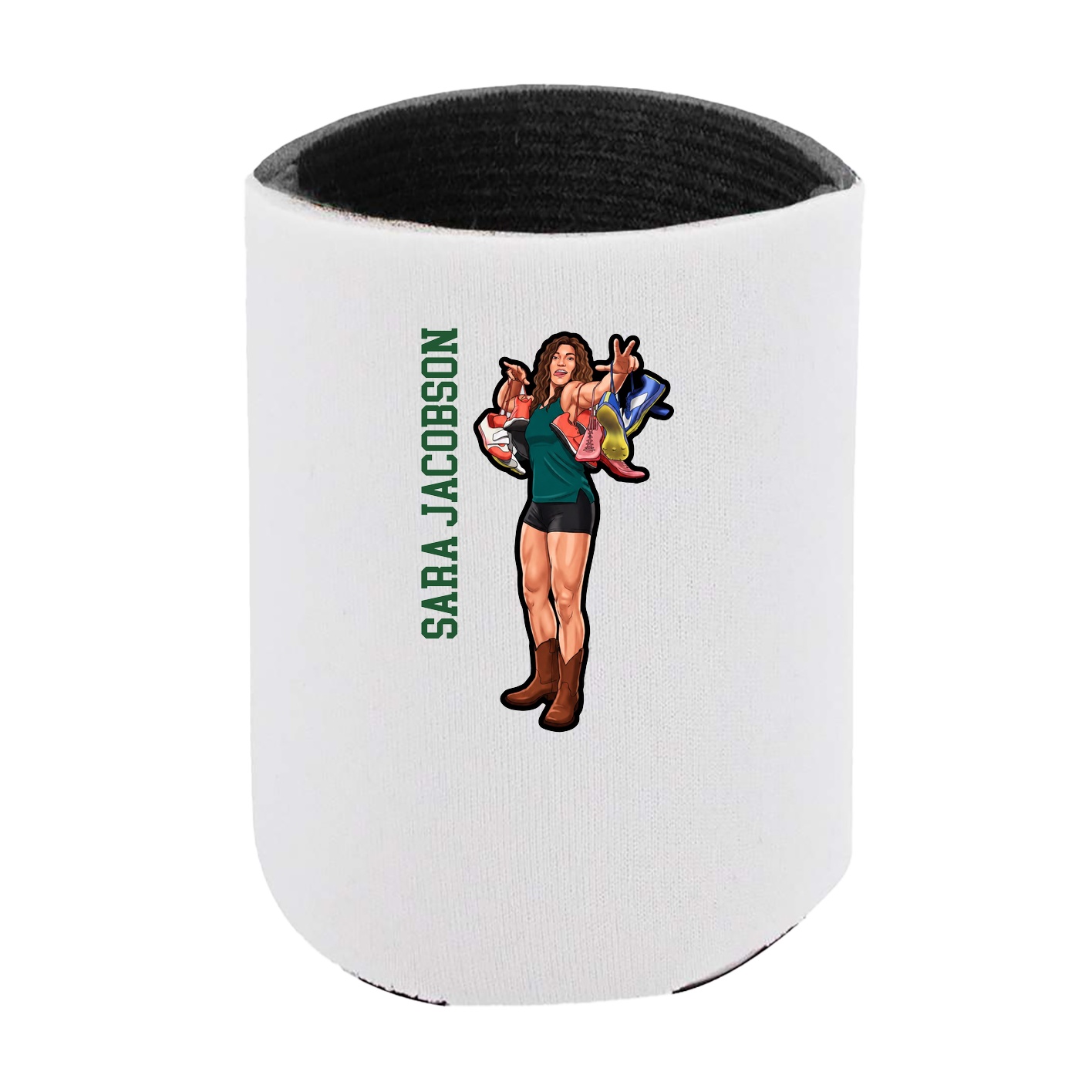 Can Holder — Name Vertical in White