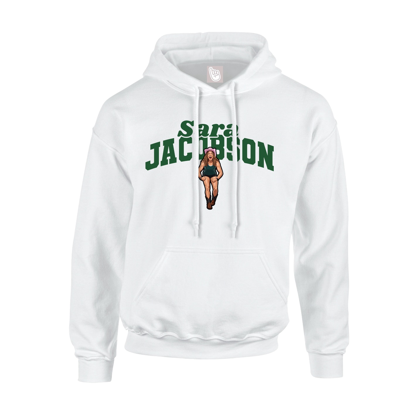 Youth Hoodie — Signature Arch in White