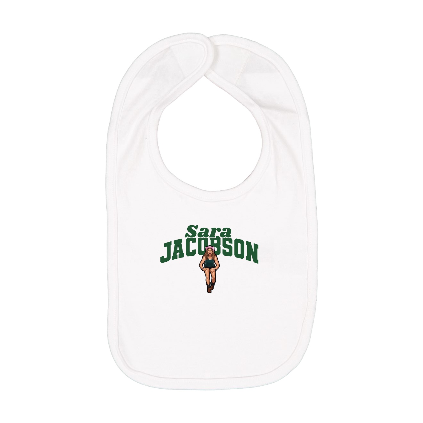 Infant Bib — Signature Arch in White