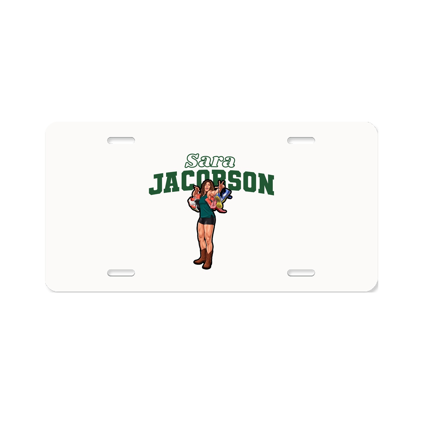 License Plate — Name Arch in Classic