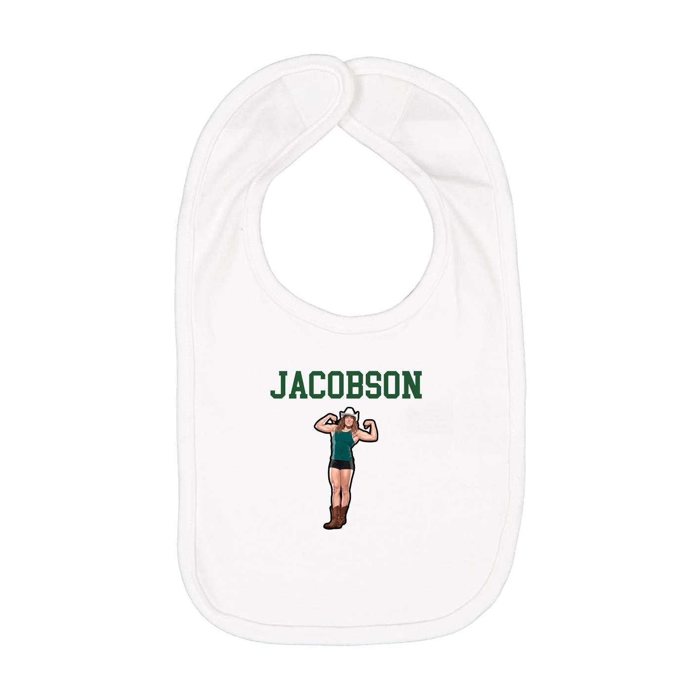 Infant Bib — Shirsey in White