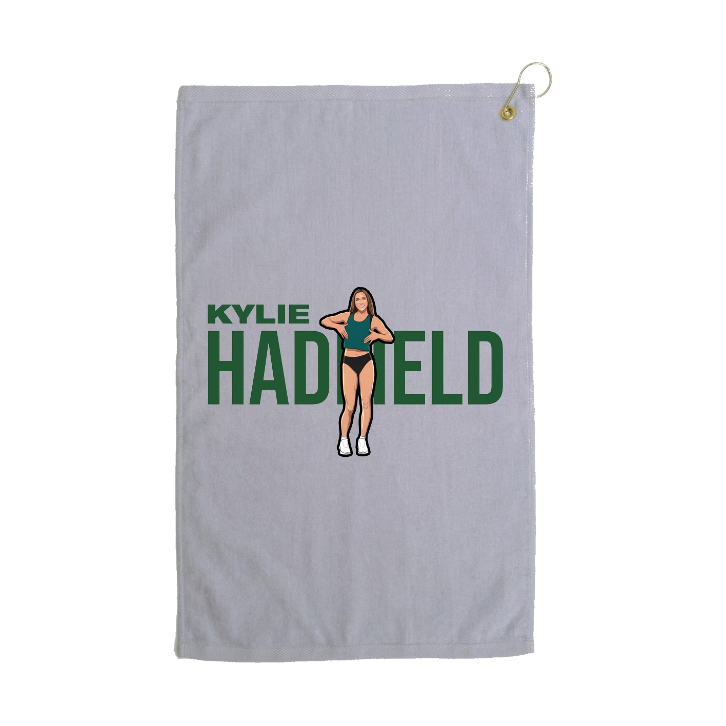 Golf Towel — Player Name in Grey