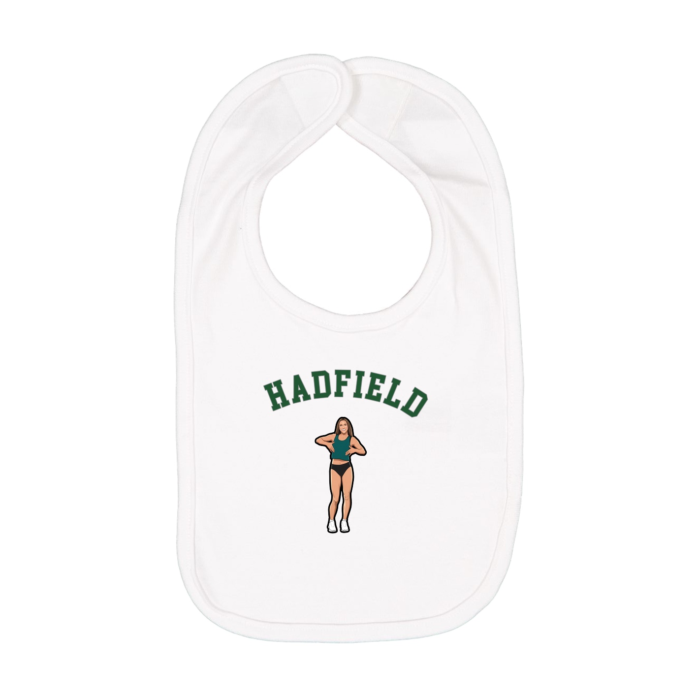 Infant Bib — Shirsey Arch in White