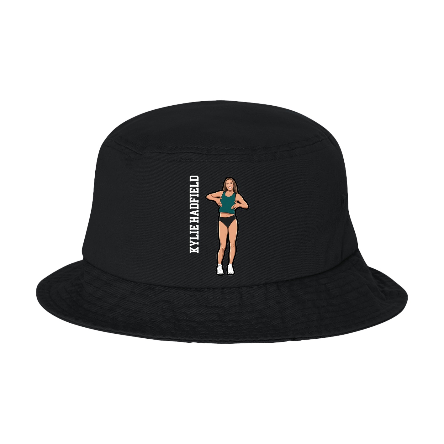 Bucket Cap — Name Vertical in Black