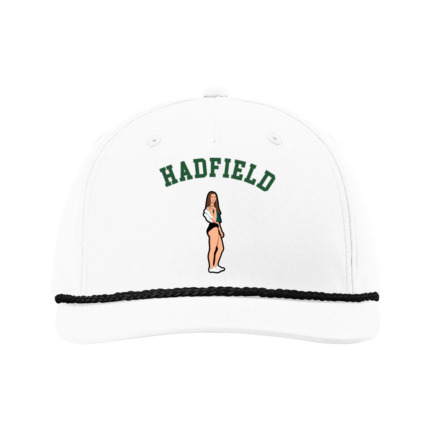Five-Panel Classic Rope Cap — Shirsey Arch in White