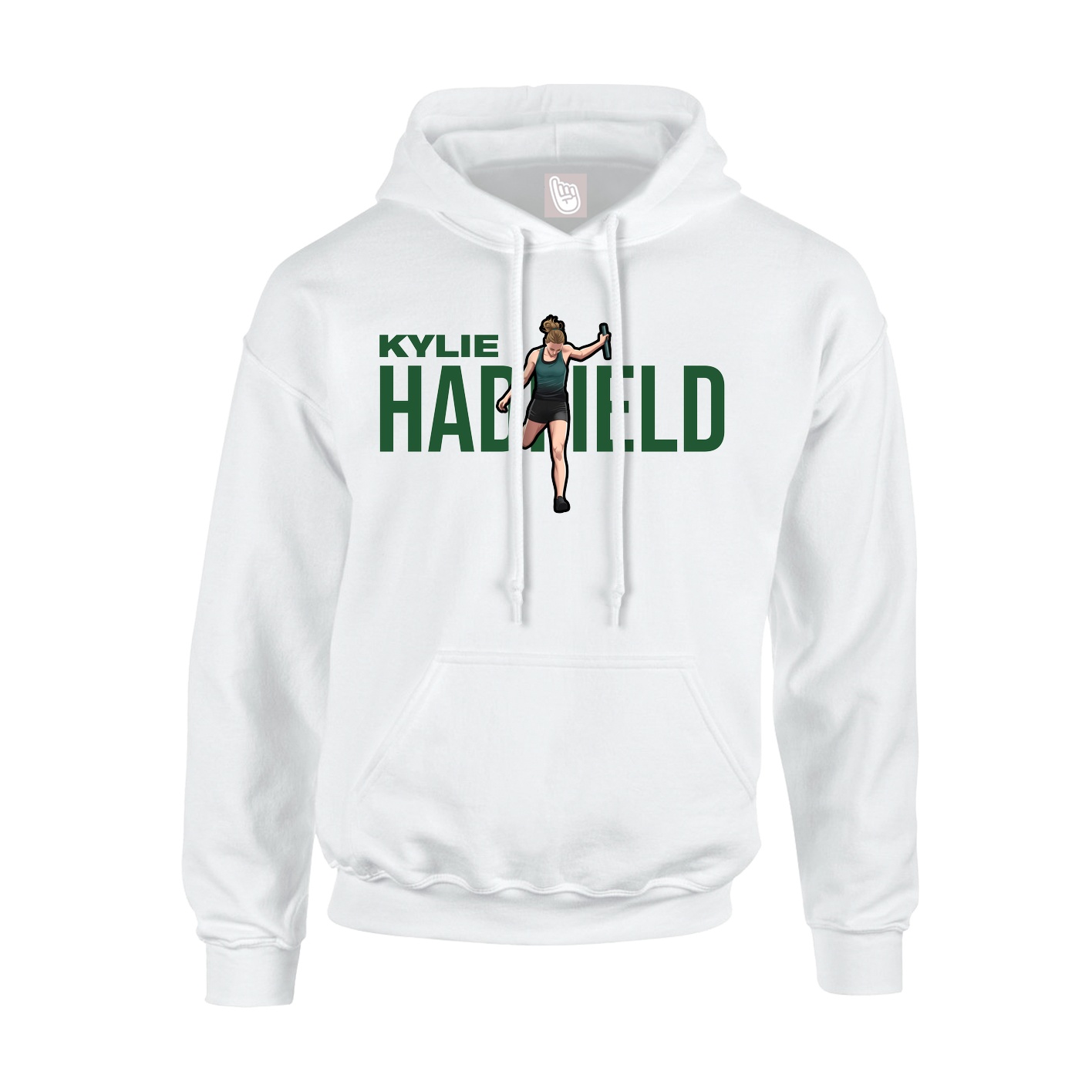 Youth Hoodie — Player Name in White