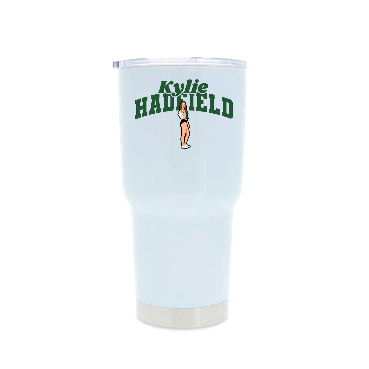 30oz Stainless Steel Tumbler — Signature Arch in White