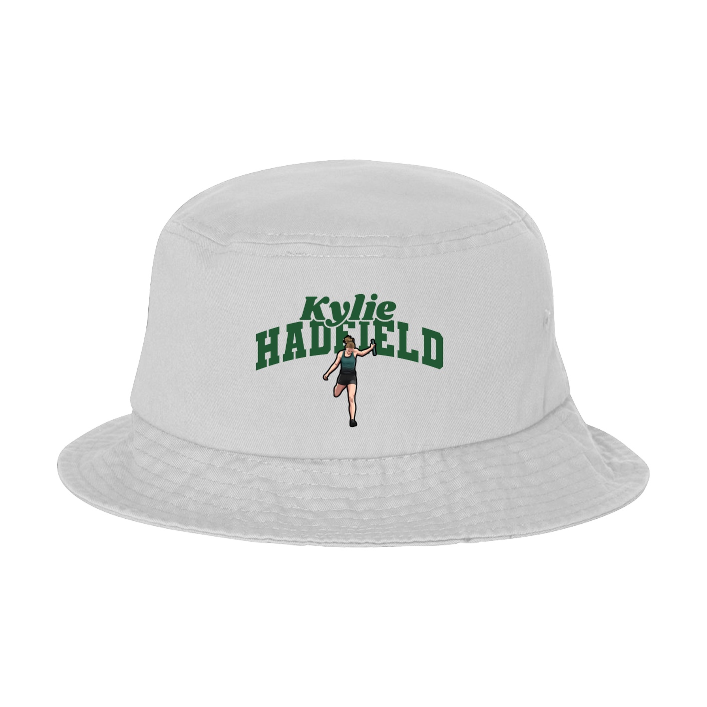 Bucket Cap — Signature Arch in White