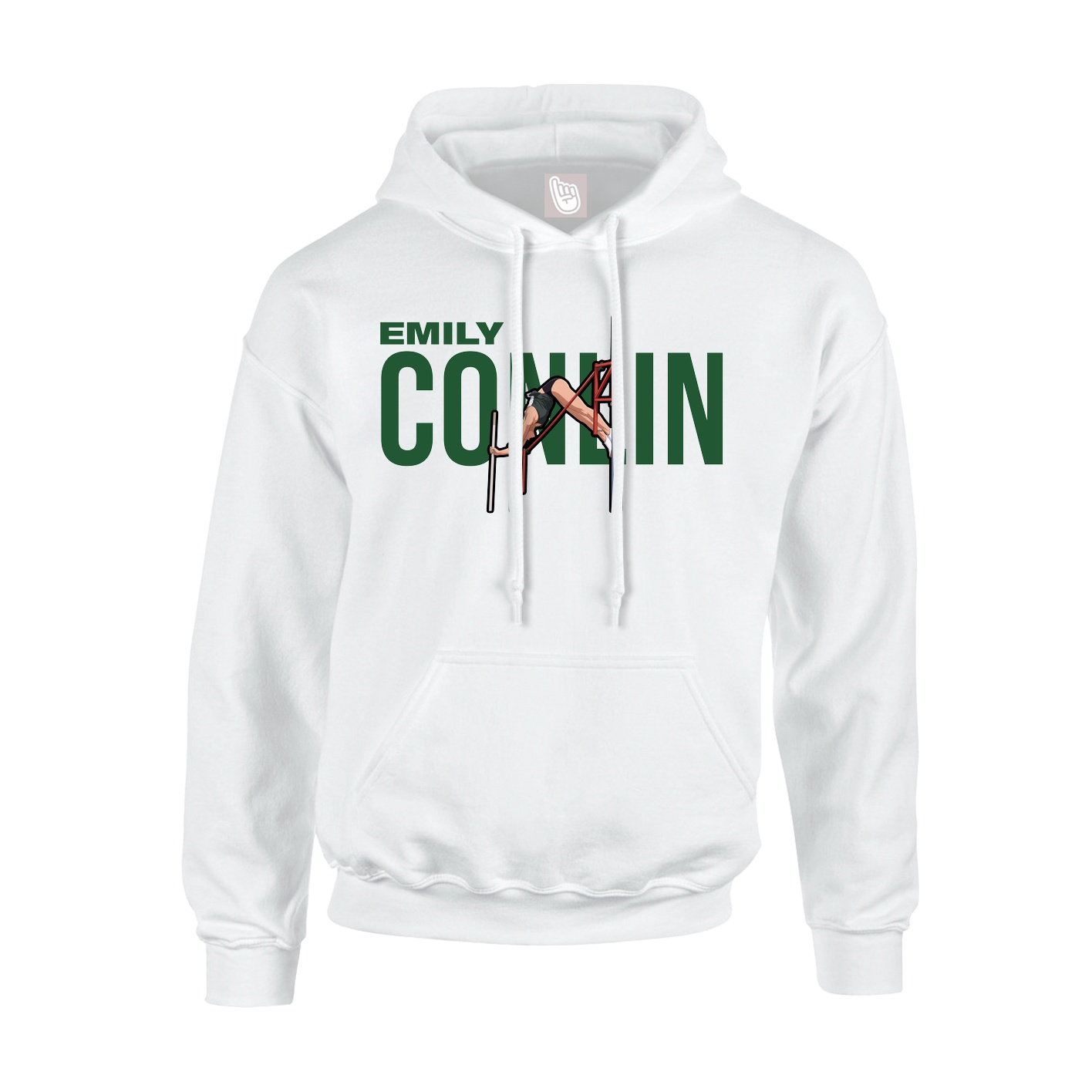 Youth Hoodie — Player Name in White