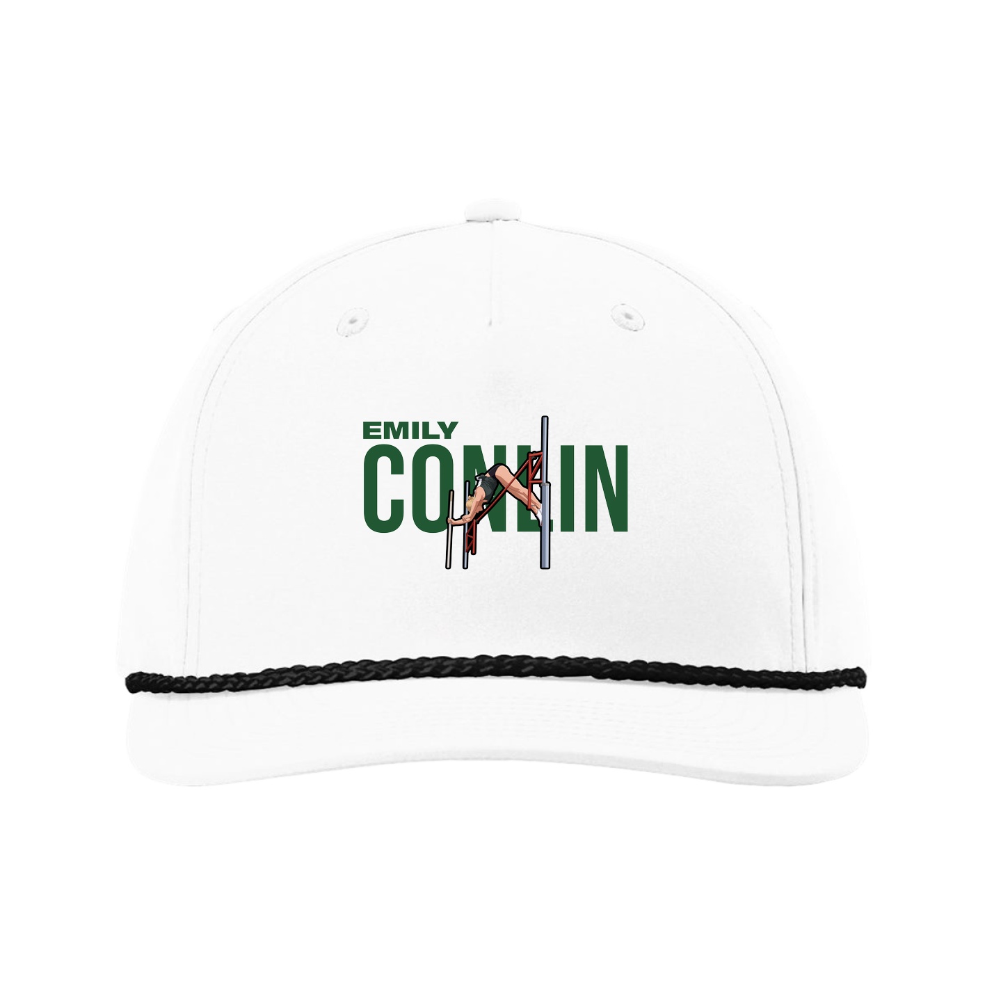 Five-Panel Classic Rope Cap — Player Name in White