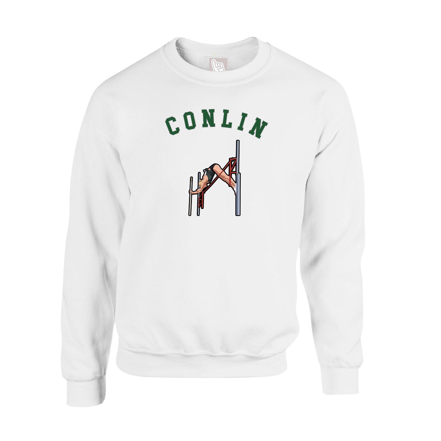 Fleece Crew — Shirsey Arch in White