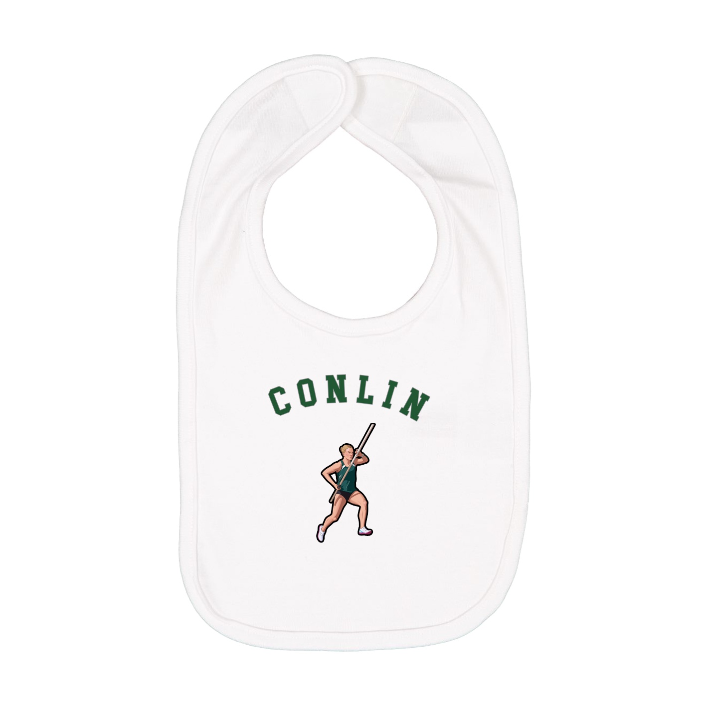 Infant Bib — Shirsey Arch in White