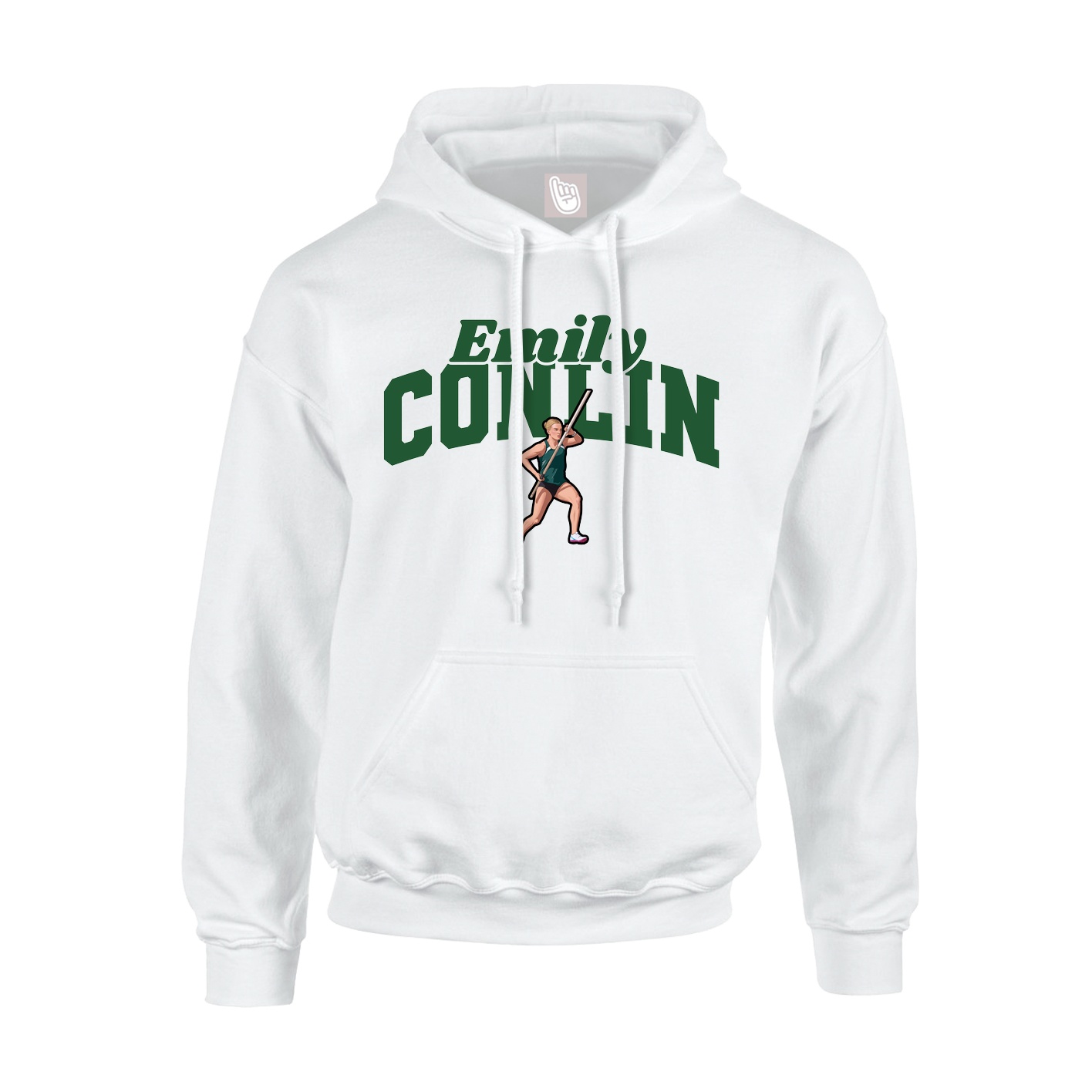 Hoodie — Signature Arch in White