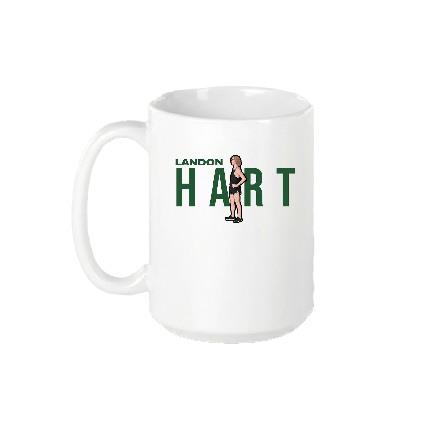 15oz Coffee Mug — Player Name in White