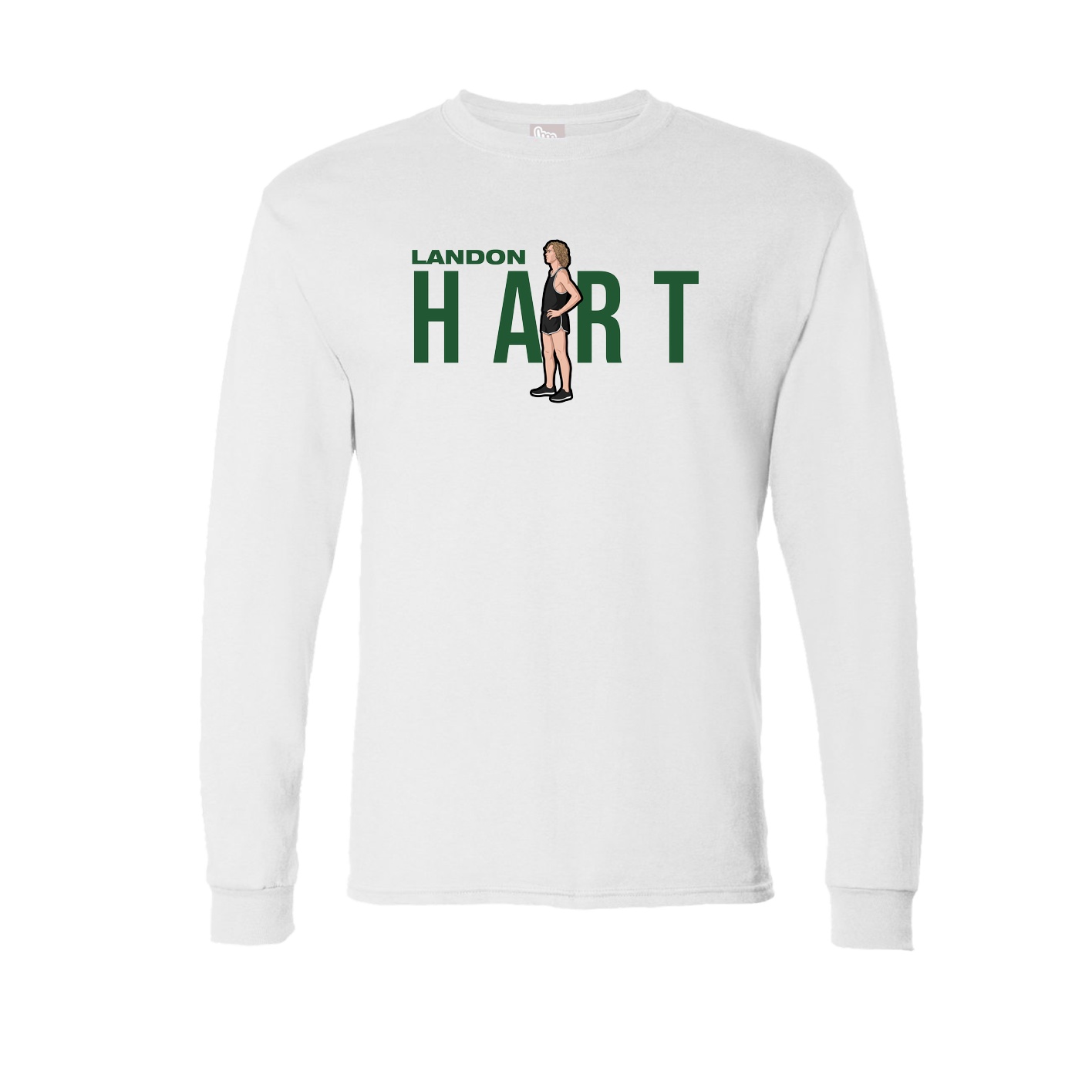 Long Sleeve Tee — Player Name in White