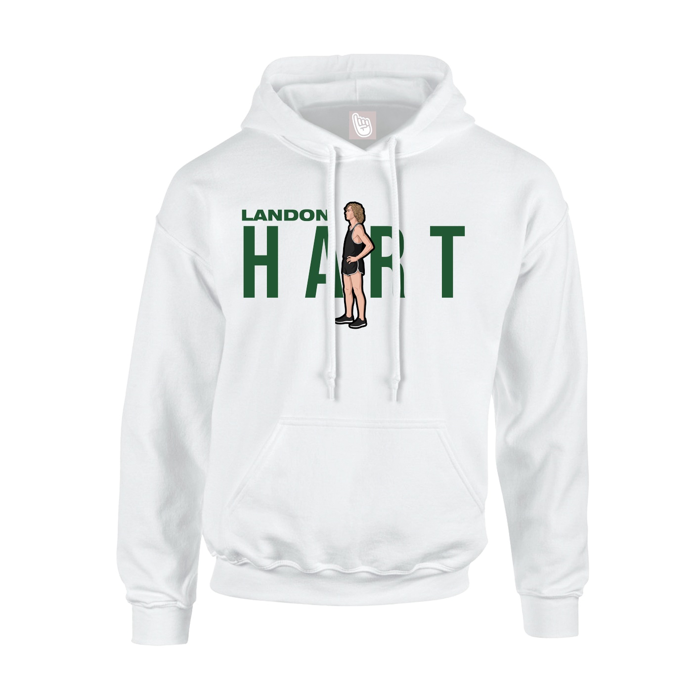 Youth Hoodie — Player Name in White