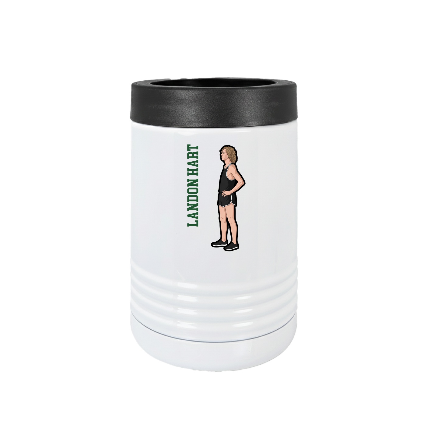 Beverage Holder — Name Vertical in White