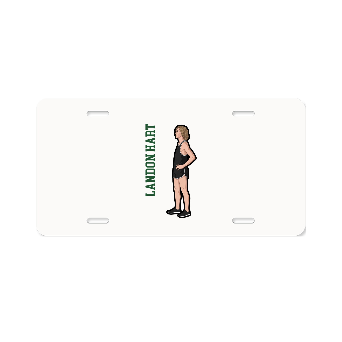 License Plate — Name Vertical in Classic