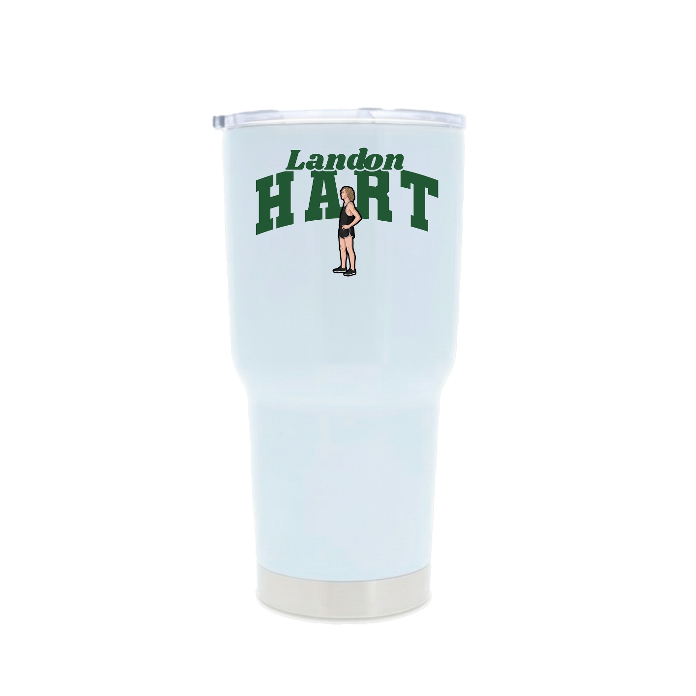 30oz Stainless Steel Tumbler — Signature Arch in White