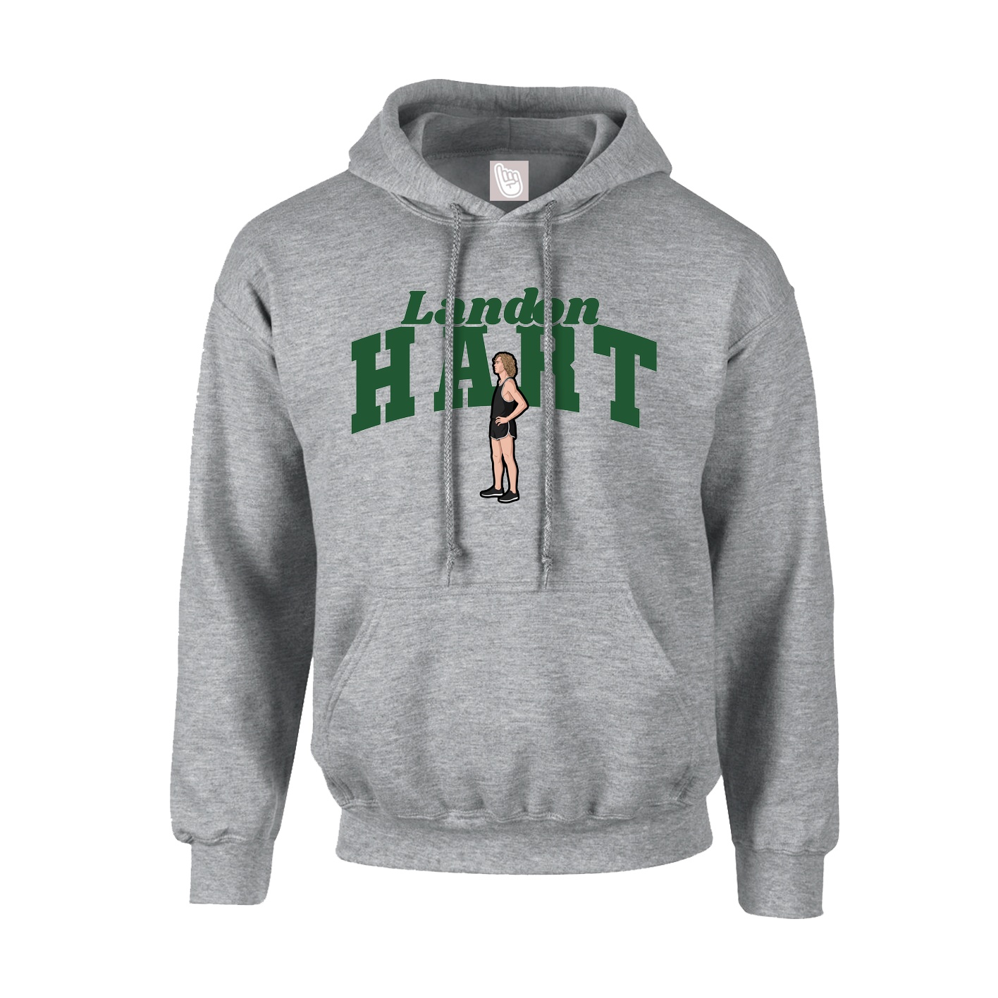 Youth Hoodie — Signature Arch in Grey