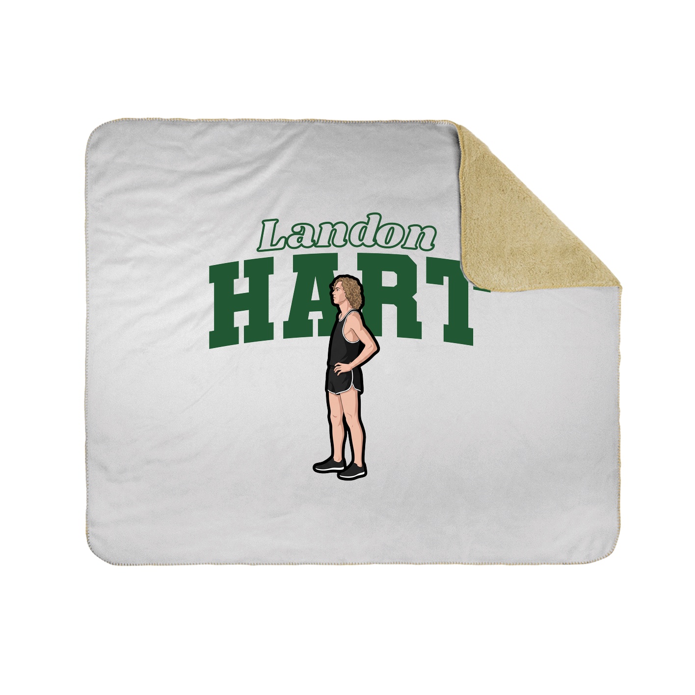 Throw Blanket — Name Arch in White