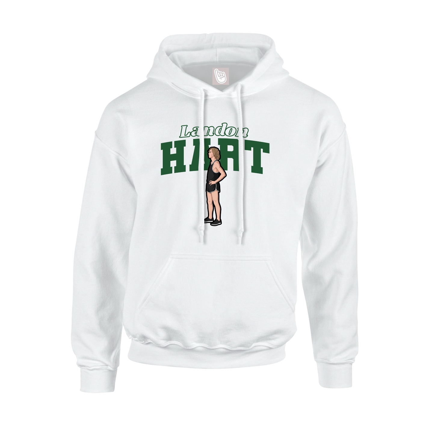 Hoodie — Name Arch in White
