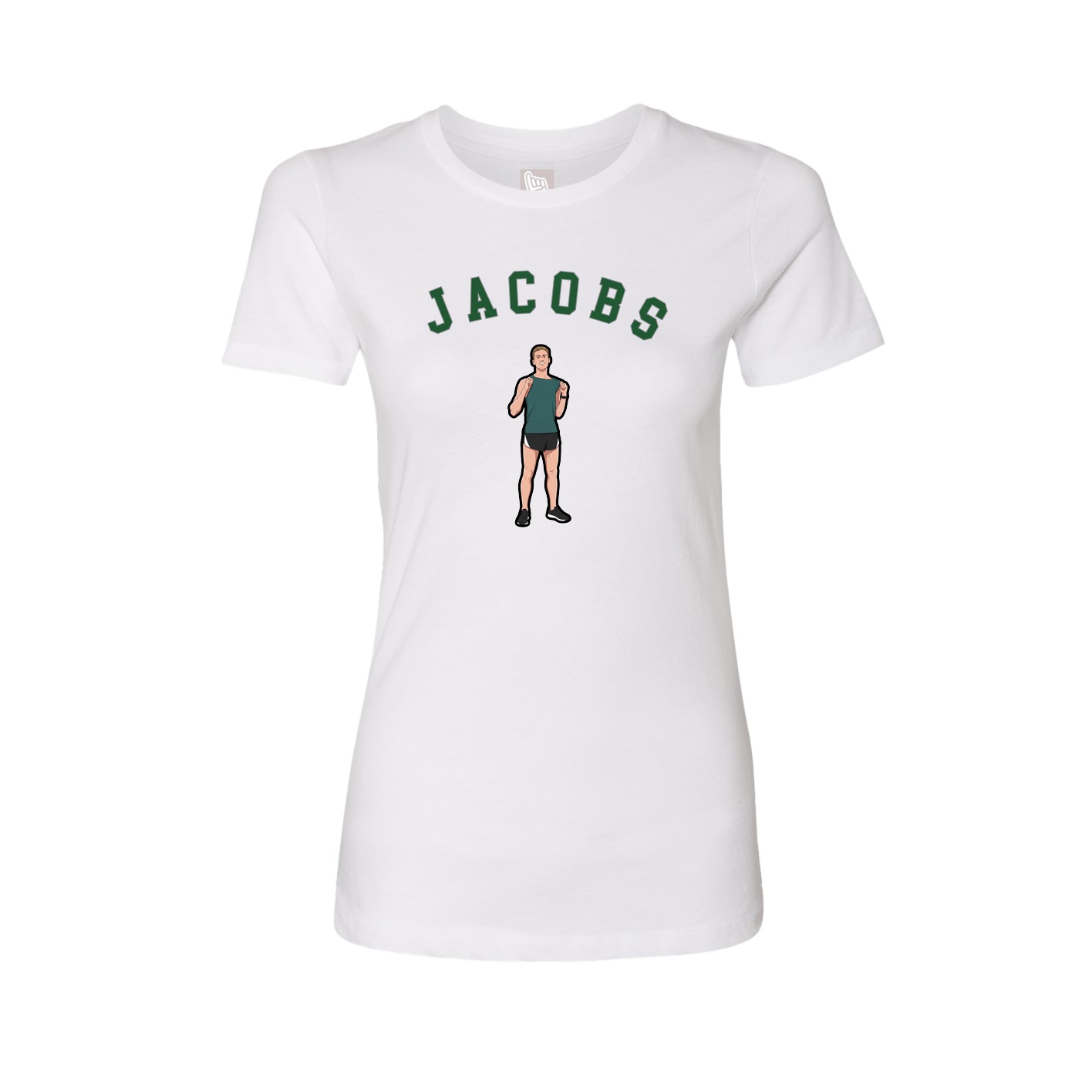 Fitted Women's Tee — Shirsey Arch in White